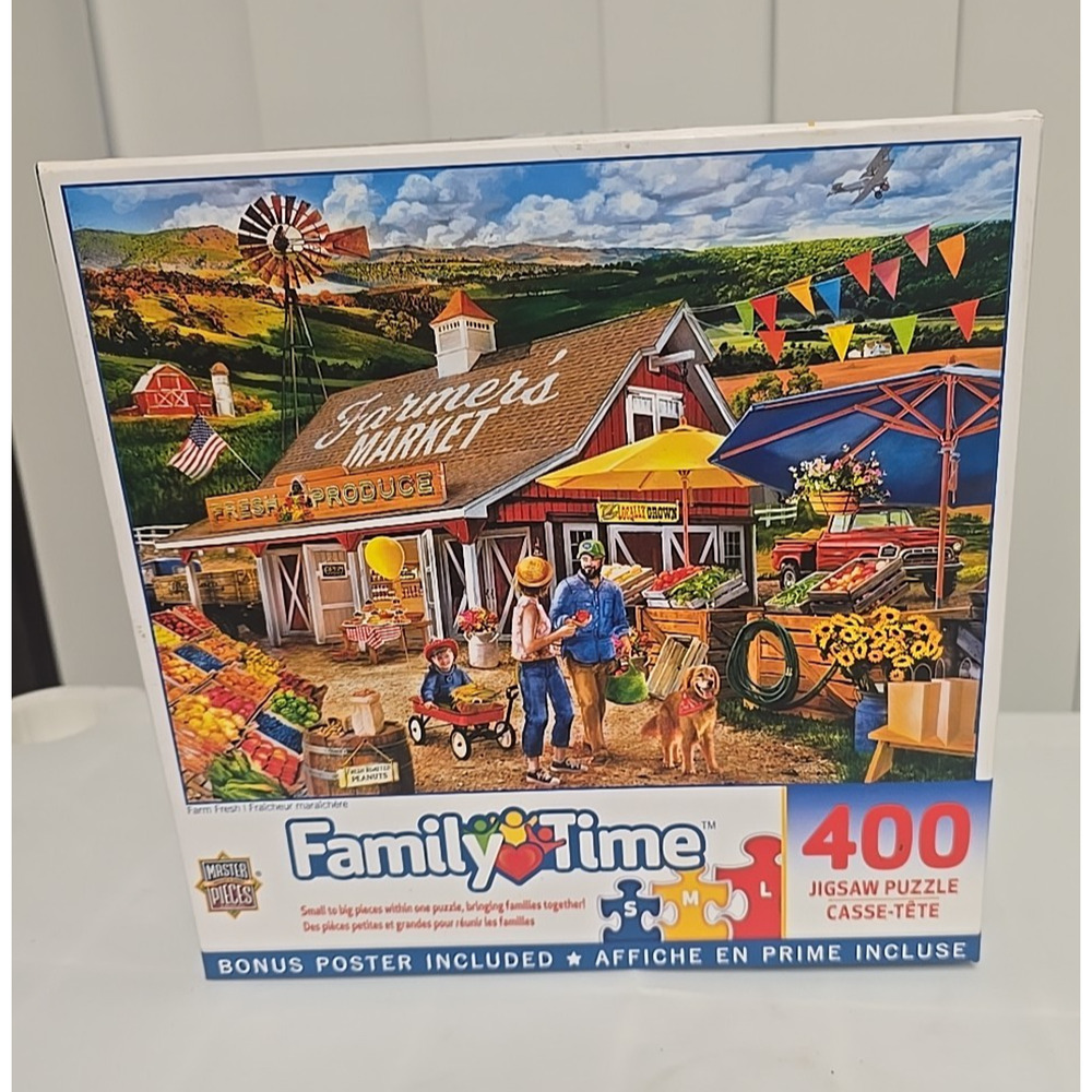 MasterPieces Family Time Farm Fresh 400 Piece Jigsaw Puzzle‎ 24"x18" #32372